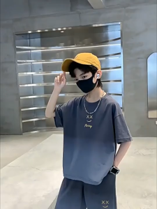 Terno Set for Kids Boys High Quality (T-Shirt+Shorts) Boys Suit Set Korean Fashion Kids Boys Outfit 7-16yrs
