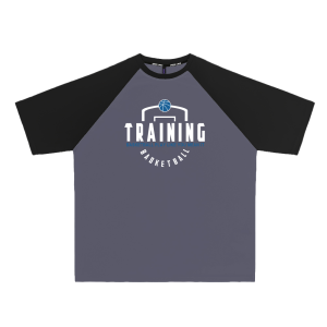 Quick Dry Basketball Short Sleeve Sport T-Shirt Loose round Neck Breathable Moisture Wicking Color Block Thin American Retro Shooting Training Clothes