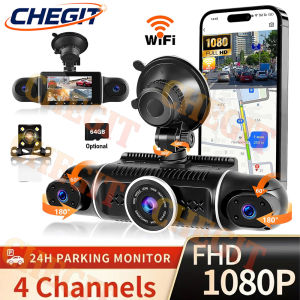360 Degree 4 Cameras WiFi Dash Cam Car DVR Video Recorder 4 Channel Front Rear View Camera 24HParking Monitor  DVR For Vehicle