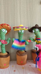 MJ-[✅COD]Kaktus Toy Boneka Pintar Kaktus Joget Dancing Cactus Toy Joget Joged Dancing VS Sings