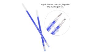 SHENGHUA Pulpen Perak 100Pcs Pulpen Penanda Kain Eraseble Pen Spidol Untuk Kain Sulam Pen Kulit