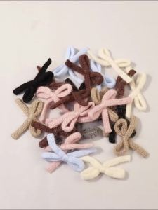 6 Chiếc Dệt Kim Nơ 5X7Cm Dễ Thương Sang Trọng Cotton Nơ Nhiều Màu Sắc Handmade Hoa Thắt Nơ Cho Quà Tặng Đảng May Thủ Công Phụ Kiện