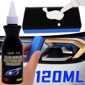 เครื่องมือซ่อมแซมซ่อมแซมไฟหน้าอุปกรณ์ทาเล็บไฟหน้ารถขนาด120มล. ครีมทำความสะอาดไฟหน้าทรงพลัง