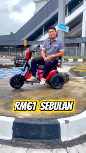 Tricycle Elektrik Dewasa L04 Skuter 3 Roda Tricycle Adult Malaysia