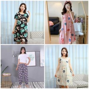 Summer Womens Cotton Silk Sleep Dress Sleeveless Loose Home Clothes Outdoor Wearable Dress Artificial Cotton Nightgown