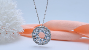 3.2 Carats Cincin Silver 925 Original Perempuan Pendant Natural Aquamarine Pendant Light Blue Gemstone Aquamarine Pendant For Lady Jewelry Gift