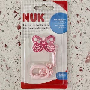 Adorable NUK Soothing Pacifier Chain Anti-Loss Clip for Babies over 0 Months Cute Pacifier Strap Secure Baby Mouthpiece Holder