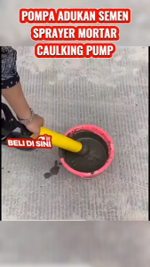 COD HONGTU Pompa Semen Plasteran tukang bangunan Caulking Gun Grout Pump Mortar Sprayer 4 Head HTYU6