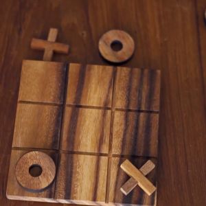 HB3F เกมส์ไม้โอเอ็กซ์ Tic Tac Toe ของตกแต่งโต๊ะ ของเล่นไม้ Board Game เสริมทักษะกลยุทธ์ เสริมพัฒนาการ Wooden Brain Teaser