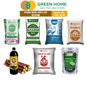 Phân Bón Hữu Cơ GreenHome Sfarm Nhiều Loại Giúp Đất Tơi Xốp Bổ Sung Chất Hữu Cơ Và Vi Sinh Vật