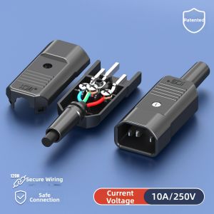 kuicc | Heavy Duty Three-core 10A Male Female Power Plug Socket