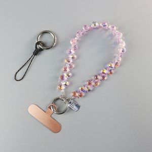 Exquisite Womens Style Crystal Mobile Phone Chain Bead Alloy Material Short Hand Wrist Cord High End Fashion Jewelry Accessory