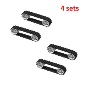 Assembled and Modified Parts for MOC Building Blocks Featuring Tires Used in Tank Tracked Trucks Long-track Vehicles 53992 56145