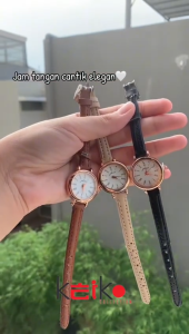 ALOY ANKL001 - Jam Tangan Quartz Strap PU Analog Casual Gaya Retro Wanita Bulat Watch Korean Fashion