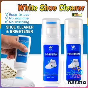 KLIMO 100ml Shoe Cleaner Brightener Remove Stain Shoe Brush White Shoes Professional Bleach Accessories