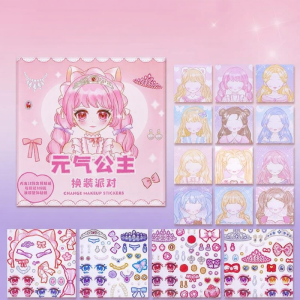 MOWEI | Costume Change Dress-up Educational Beauty Makeup Sticker Book