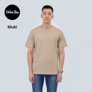 Kaos Polos Pria Oneck Lengan Pendek Bahan Katun Combed 30s Warna Khaki