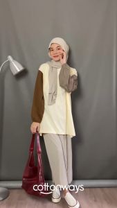 COTTONWAYS | COLORWAY OVERSIZED T-SHIRT LONGSLEEVES TANGAN KARET | Colorway Karet |