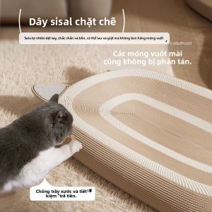 MONLEYTA | Máy xay móng vuốt cho mèo bằng rơm cỏ dừa bền bỉ không rụng Móc treo cho mèo cỡ lớn Phụ kiện chăm sóc thú cưng cho mèo