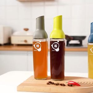 500 ML ขวดใส่ซอสปรุงรส ฝาปิดอัตโนมัติ โหลน้ำมัน ขวดแก้วใส่น้ำมัน เกรดพรีเมี่ยม