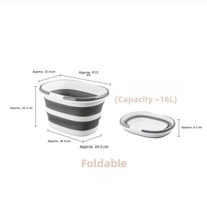 Foldable Plastic Water Bucket Large Capacity Portable Outdoor Handheld Thickened Bucket for Car Wash And Laundry in Home Use