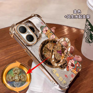 เคสโทรศัพท์ Huawei Enjoy 80 แบบโปร่งใส ชาร์จไฟได้ ดีไซน์เรียบง่าย ด้านหลังแบบหมุนได้ ด้านหน้าแบบป้องกันเต็มจอ ด้านล่างแบบป้องกันเต็มจอ