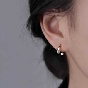 S925 Sterling Silver Waterdrop Earrings Womens Exclusive Design Luxury Drop Earrings Fashionable Jewelry Ear Cuff