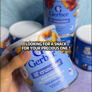 BB King Kong Gerber Lil Crunchies Vanilla Maple 42g Canister Baby Snack 8 months and above/ Makanan Bayi 8 bulan dan ke atas /香草枫糖42g罐装婴儿零食8个月及以上