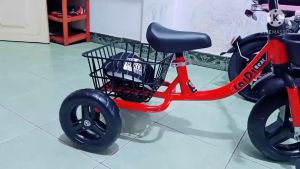 [FREESHIP] Xe đạp cho bé xe đạp 3 bánh kèm giỏ đồ lớn phía sau cho bé kiểu mới  bh 6 tháng