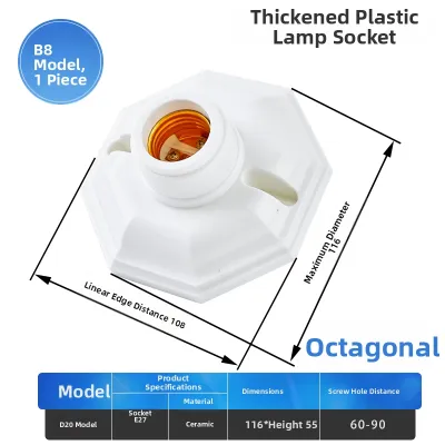 Heat Resistant Ceramic E27 Water Resistant Socket