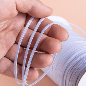 5Meters White Elastic Corded Flat Cord Thin Elastic Dressmaking Waistband Headbands for Sewing Clothing Knitting DIY Projects Skirt & Trouser Waistband