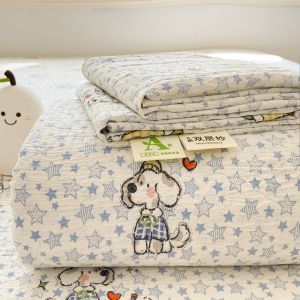 KAMONI | Bộ Drap Giường Hai Lớp Gạc Không Bằng Cotton