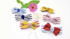 Kẹp tóc nữ Hàn Quốc cute phụ kiện nữ mỏ vịt cặp tóc mái cho bé gái kẹp mái vải nơ sọc thời trang - thương hiệu VỢ CHỒNG TÔI