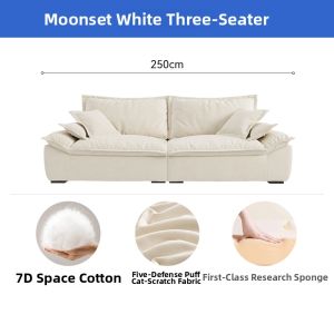 Living Room Cat Scratch Resistant Fabric Sofa For Small Spaces