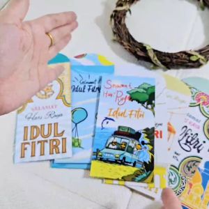 10PCS AMPLOP / ANGPAU LEBARAN IDUL FITRI MOTIF MASJID KARAKTER LUCU UKURAN BESAR / AMPLOP MURAH