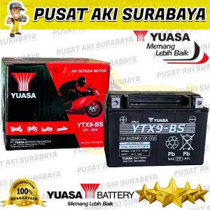 TERBAIK AKI YUASA YTX9 UNTUK MOTOR NINJA 250 FI PIAGGIO ZIP PULSAR 200 NS APACHE RTR 200 MTX7A MBTX9U