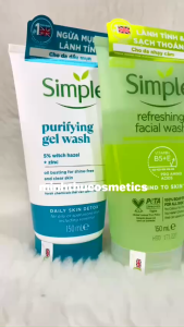 Sữa Rửa Mặt Simple Refreshing Facial Wash 150ml - Dịu Nhẹ Cho Da Dầu Mụn Nhạy Cảm