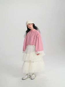 LOVESASAKIDS | Windproof Water Repellent Lace Cuffs Girls Jacket