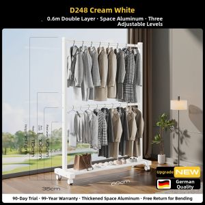 Space-saving Double-tier Clothes Rack