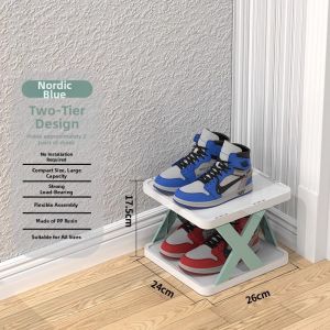 MEIKAIBIN | Space-Saving Multi-Layer Childrens Plastic Shoe Rack