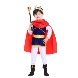 Childrens Prince Costume for Halloween Cosplay King Role White Snow Princess Performance Outfit Spandex Material Cotton Polyurethane Elastic Fiber