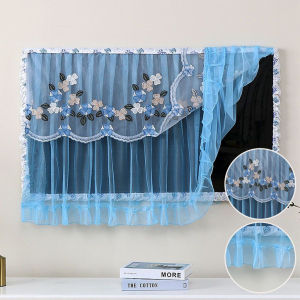 UPSEN 32/43 Inch Ultra-thin LCD Protective Cover Lace Embroidered TV Cover Hanging TV Dust Cover