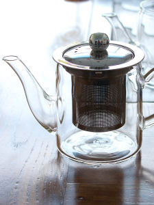 42 Borosilicate Glass Teapot Teapot Tea Pot Small Size Teapot Scented Teapot with Tea Strainer Electric Ceramic Stove Heating