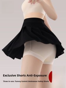 miiow | Cat Woman Safety Pants Ice Silk Thin Women Invisible Anti Exposure Summer Underwear Three In One Invisible Tummy Control Briefs