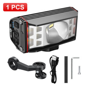 100000LM LED Đèn Pin Đi Xe Đạp Có Thể Sạc Lại Xe Đạp Chống Nước Tay Lái Bằng Hợp Kim Nhôm Nhẹ Phụ Kiện Đi Xe IPX6