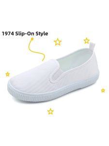 JIFANPAUL | White Childrens Indoor Shoes for Boys and Girls