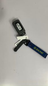 ZHI.PAT - Móc khoá vải dù chắc chắn 16cm x 2.5cm logo dệt tinh xảo * Màu xanh Navy | Khoá móc kim loại - Chính Hãng