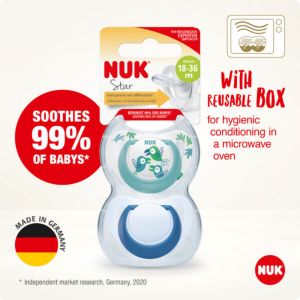 NUK Latex Soother/ Soother Chain - Disney Winnie the pooh / Happy Kids/ Star/ Mickey Chain BPA FREE | HUSHABUY