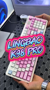 Lingbao K98PRO จอLCD คีย์บอร์ดลายอนิเมะ 3โหมด USB/2.4G/Bluetooth แบต10000mAh RGB 14โหมด ประกัน 1ปี ส่งฟรี
