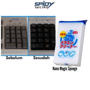 Spidy Nano Magic Sponge Busa Ajaib Spon Pembersih Peralatan Cuci Piring